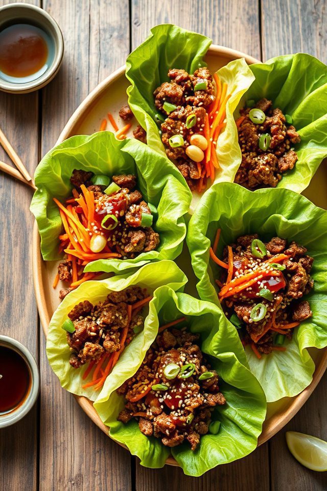 beef filled teriyaki wraps
