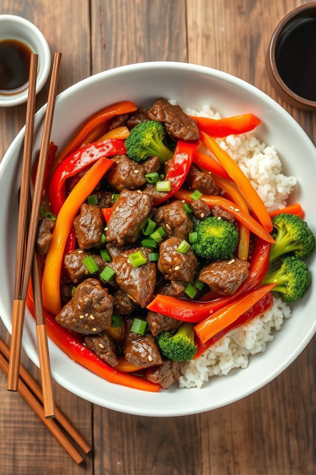 beef mixed with vegetables
