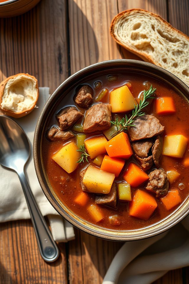 beef simmered with vegetables