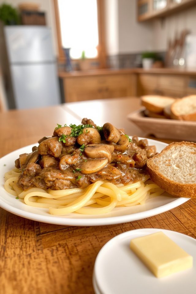 beef stroganoff weeknight dinner