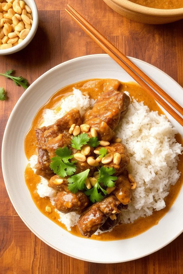beef tips in peanut