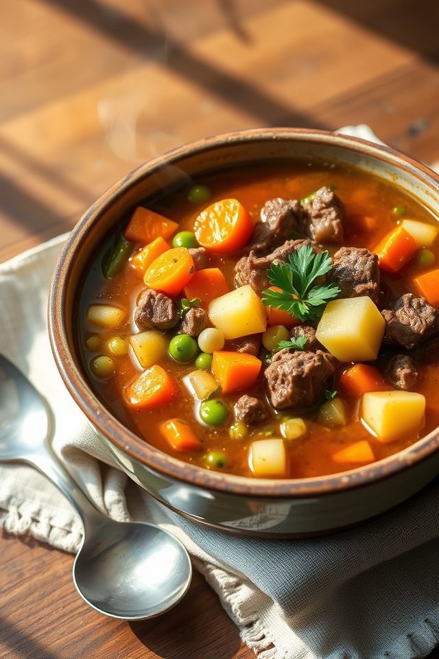 beef vegetable soup recipe