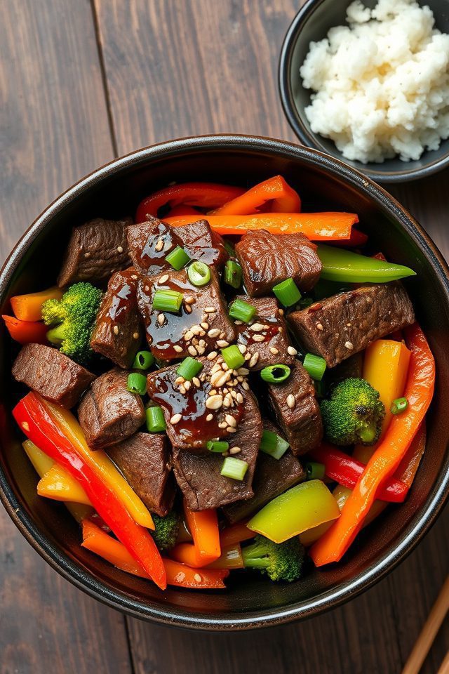 beef with vegetable stir fry