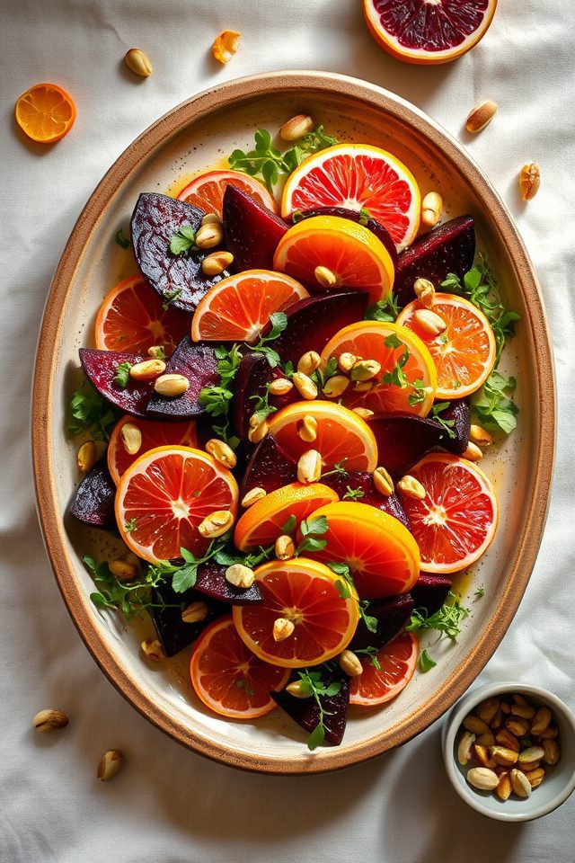 beet citrus pistachio salad