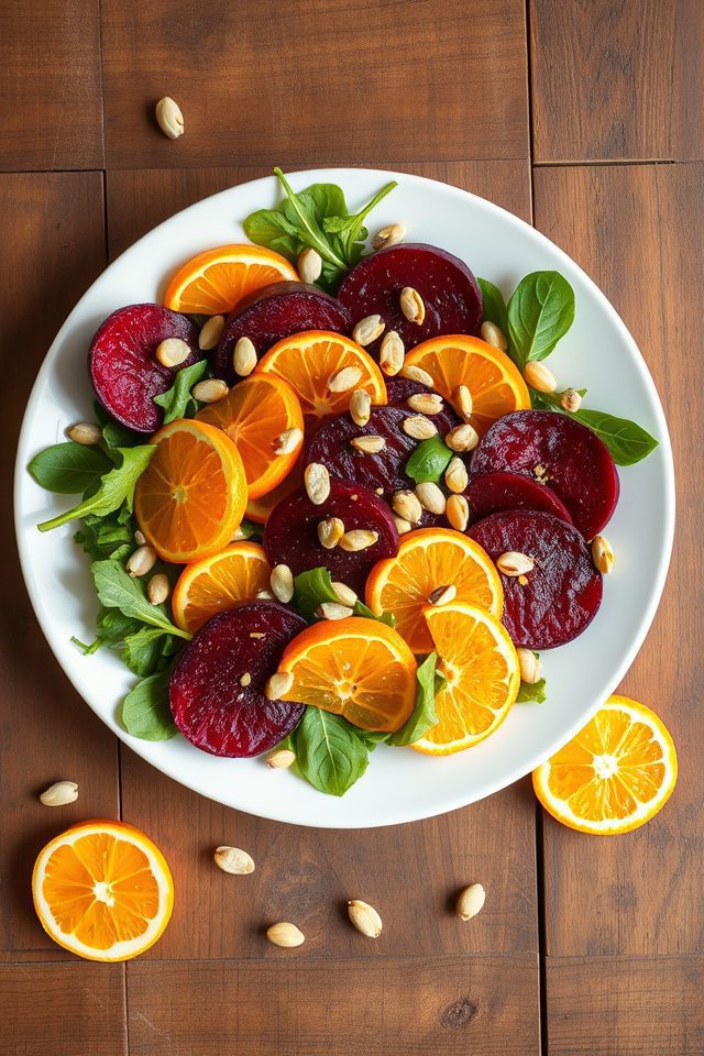 beet orange pistachio salad
