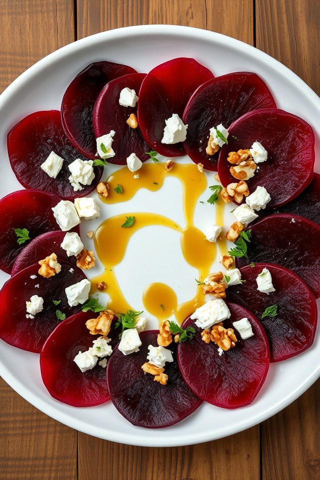beetroot goat cheese walnuts