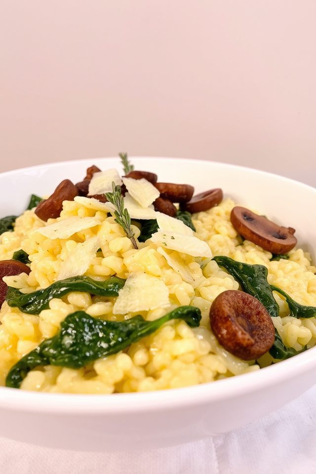beets and mushroom risotto