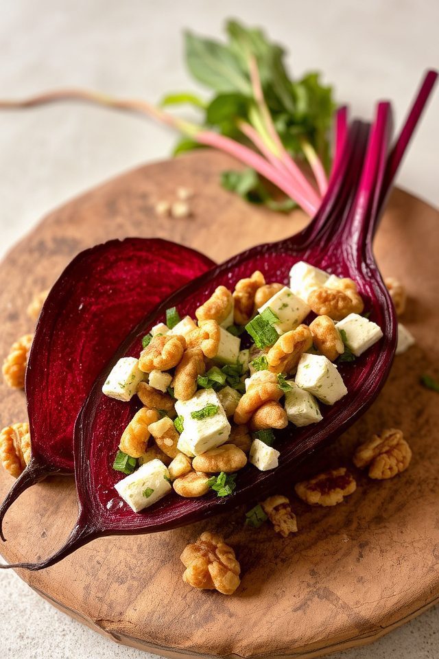 beets with feta filling
