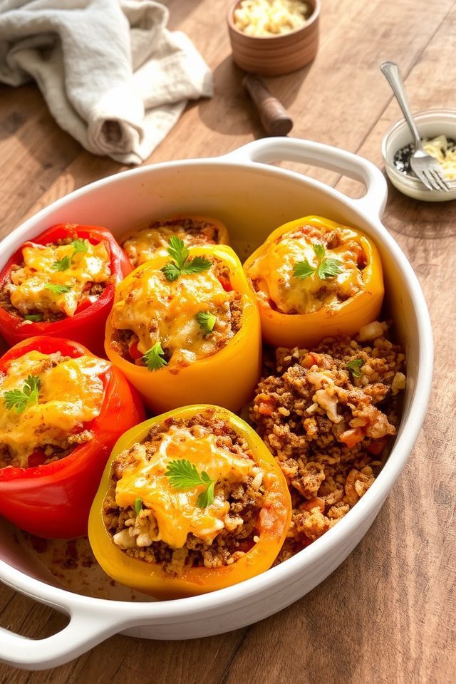 bell peppers cheesy stuffing