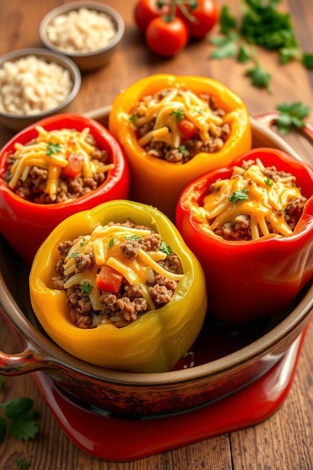 bell peppers filled meal