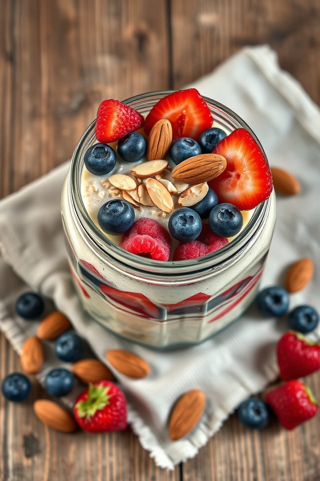 berries almonds soaked oats
