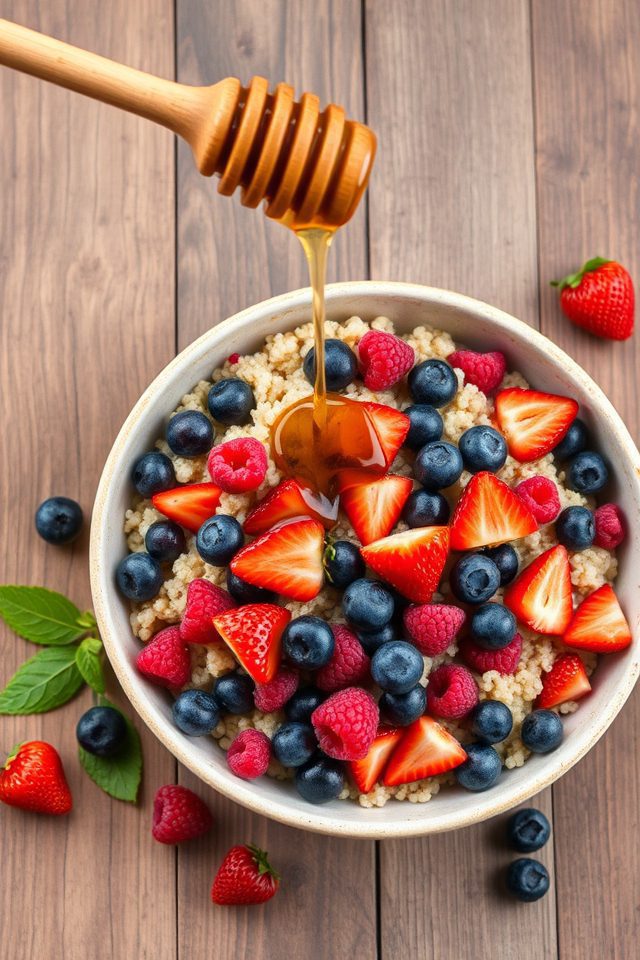 berry quinoa honey salad