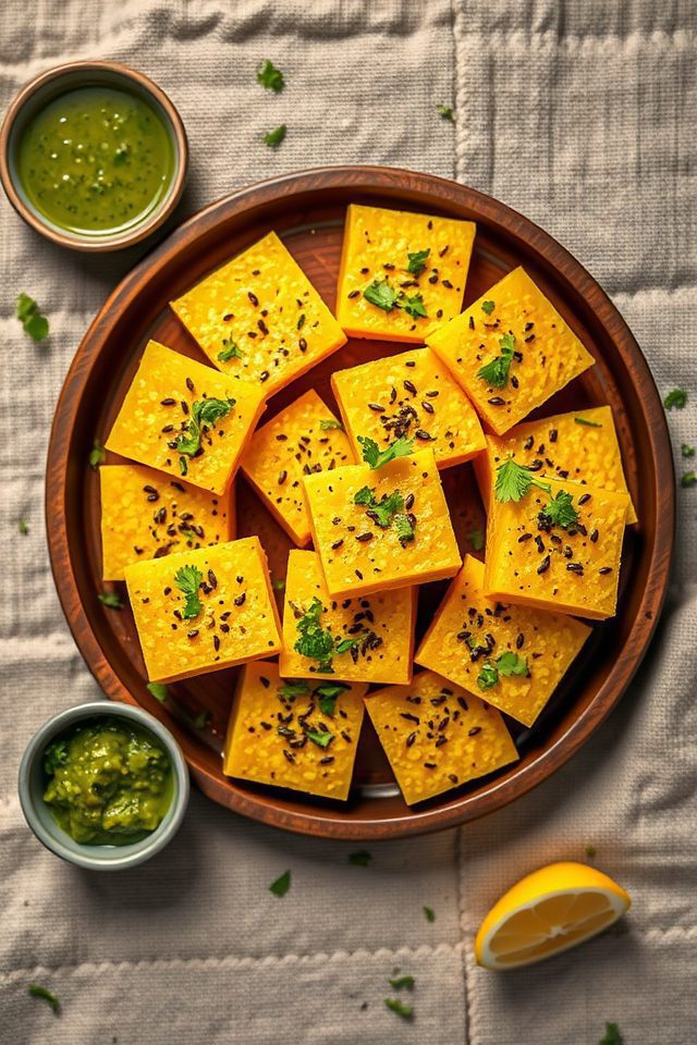 besan flour steamed dhokla