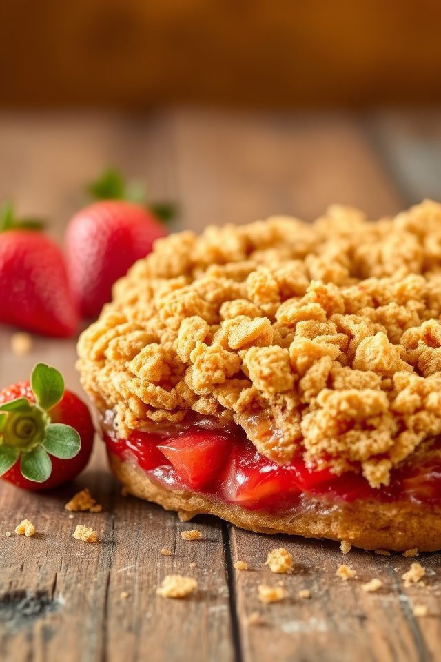 biscoff strawberry crisp dessert