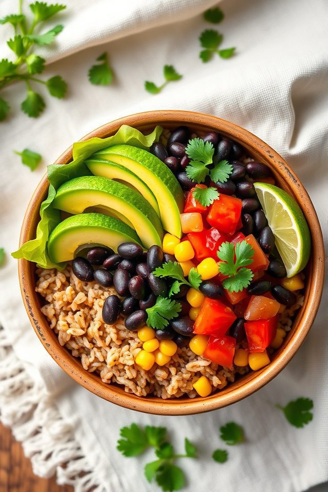black bean avocado bowls