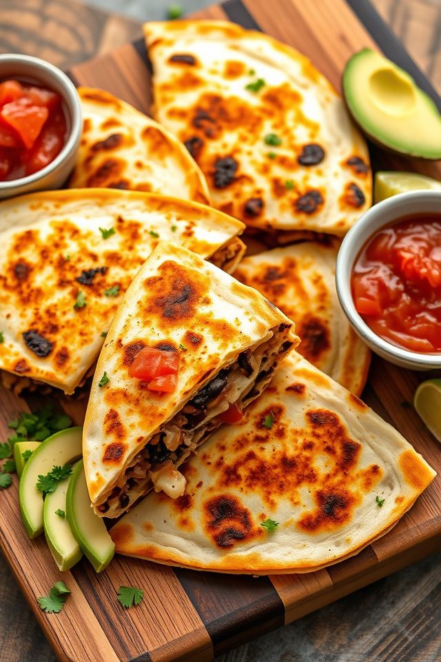 black bean cheese quesadillas