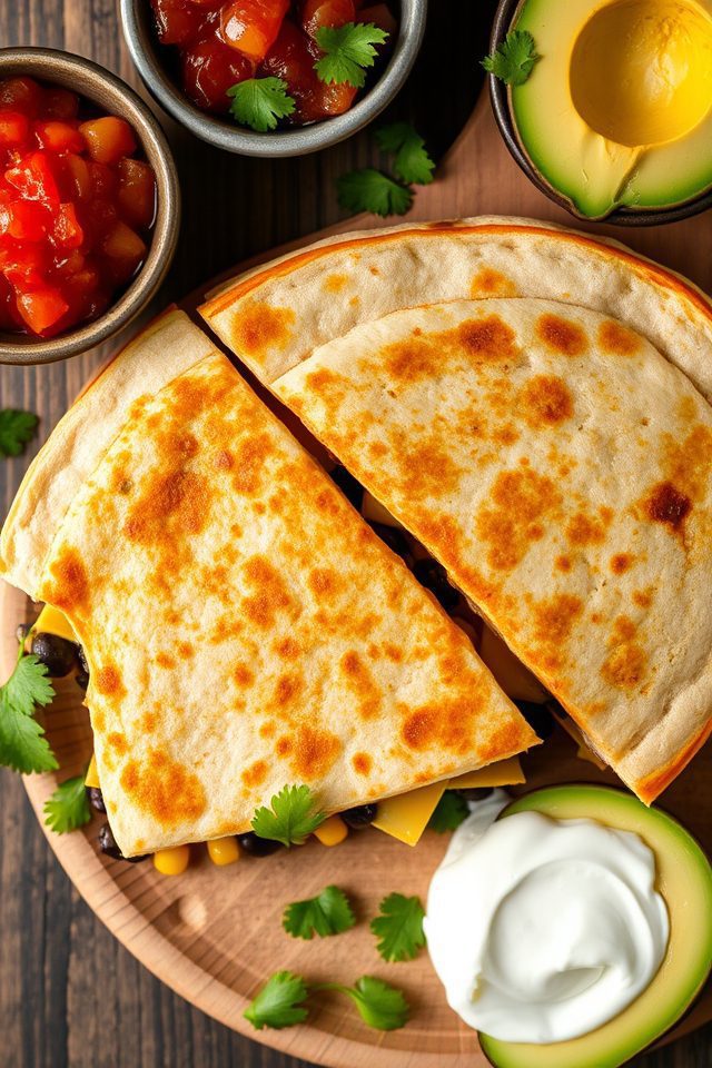 black bean corn quesadilla