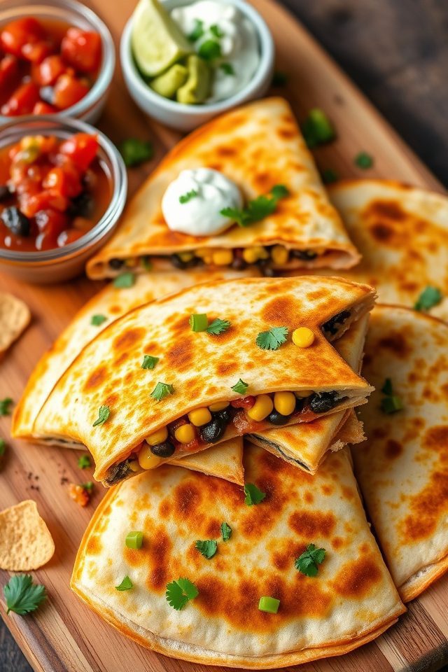 black bean corn quesadilla