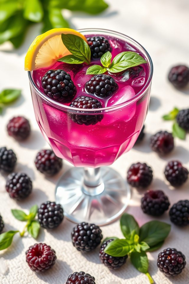 blackberry basil flavored drink