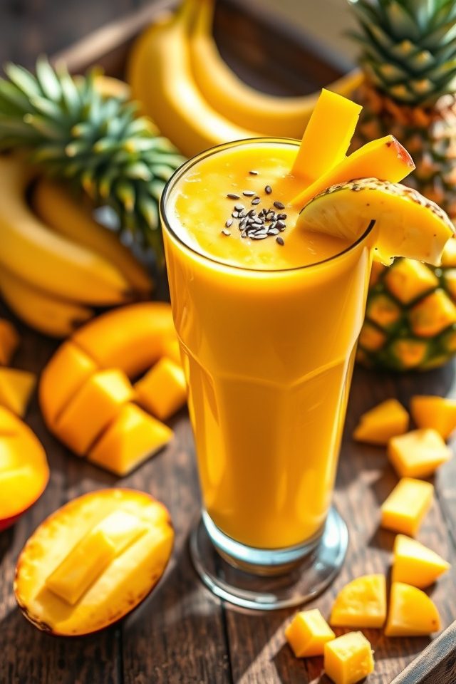 blended exotic fruit drink