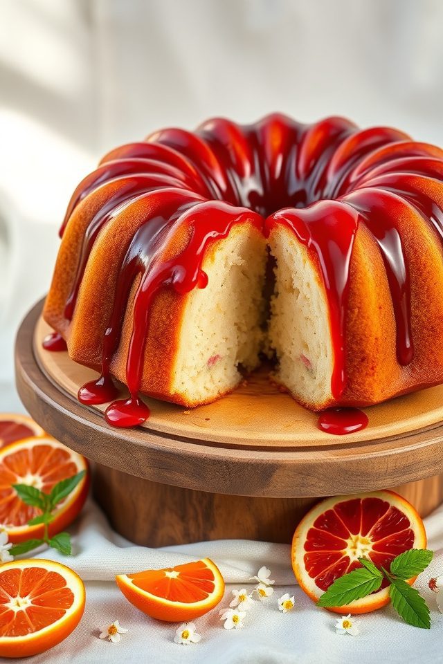 blood orange flavored cake