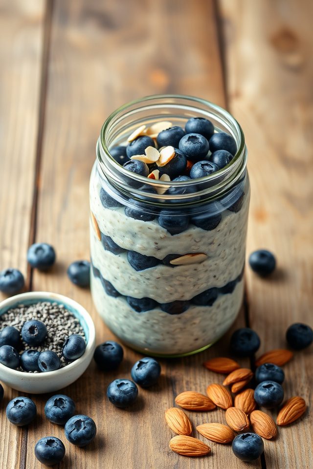 blueberry almond chia oats