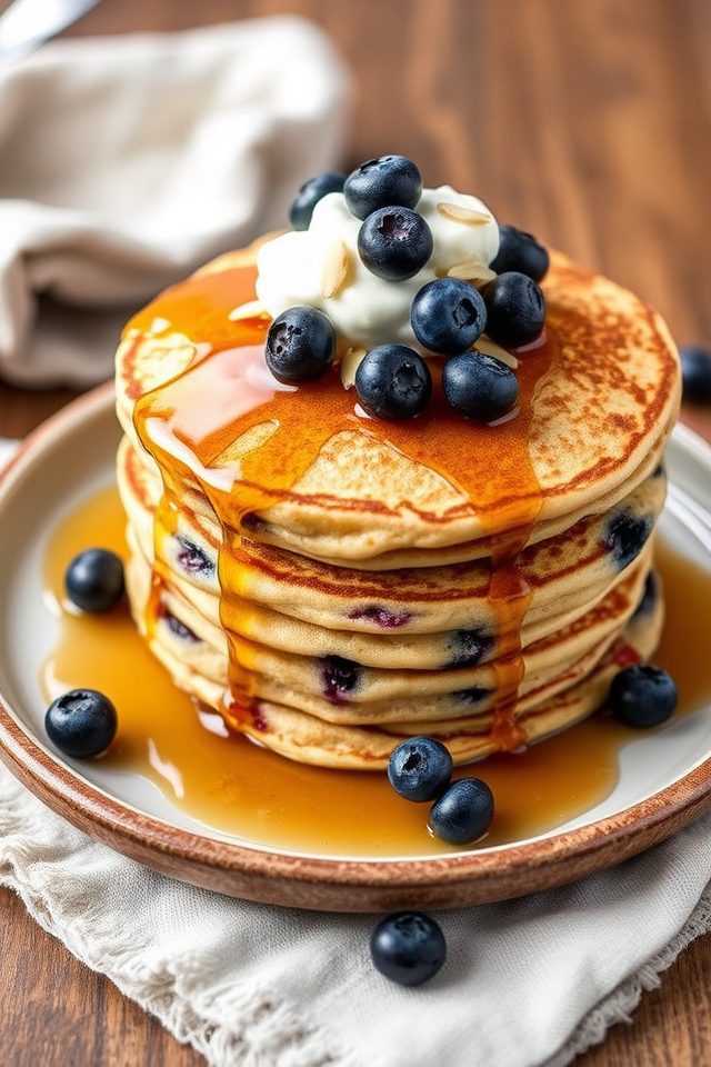 blueberry almond flour pancakes