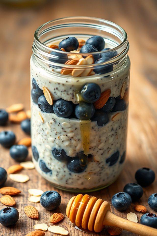 blueberry almond oat breakfast