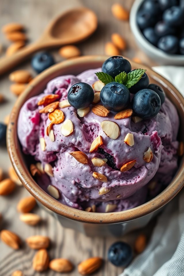 blueberry almond protein dessert