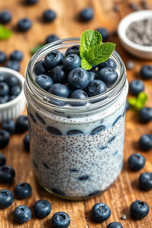blueberry chia seed pudding