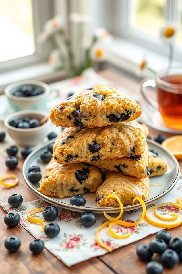 blueberry lemon flavored scones
