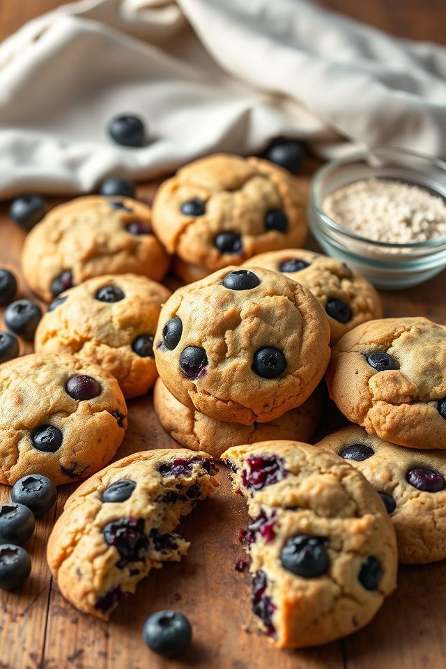 blueberry vanilla protein cookies