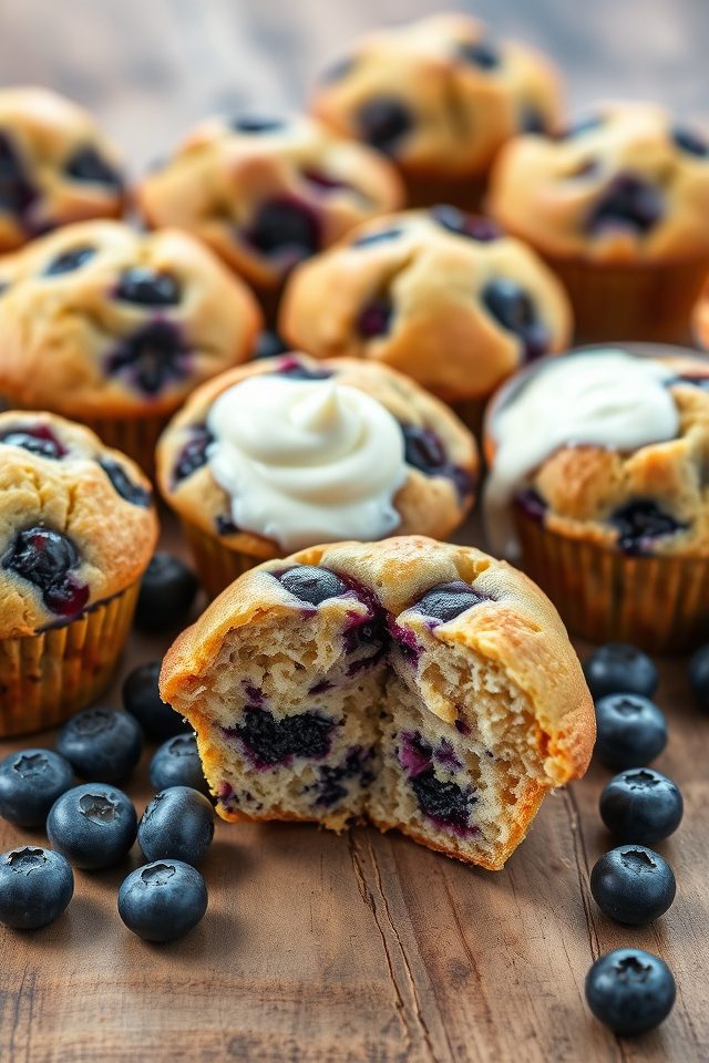 blueberry yogurt flavored muffins