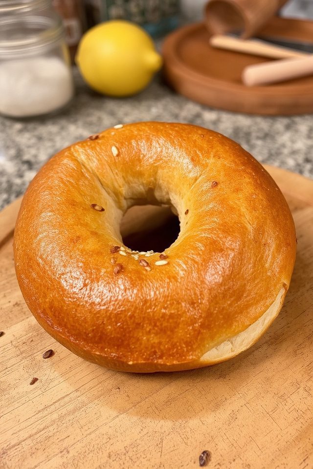 boiled then baked bagels