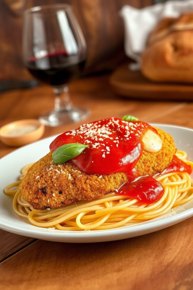 breaded chicken italian dish