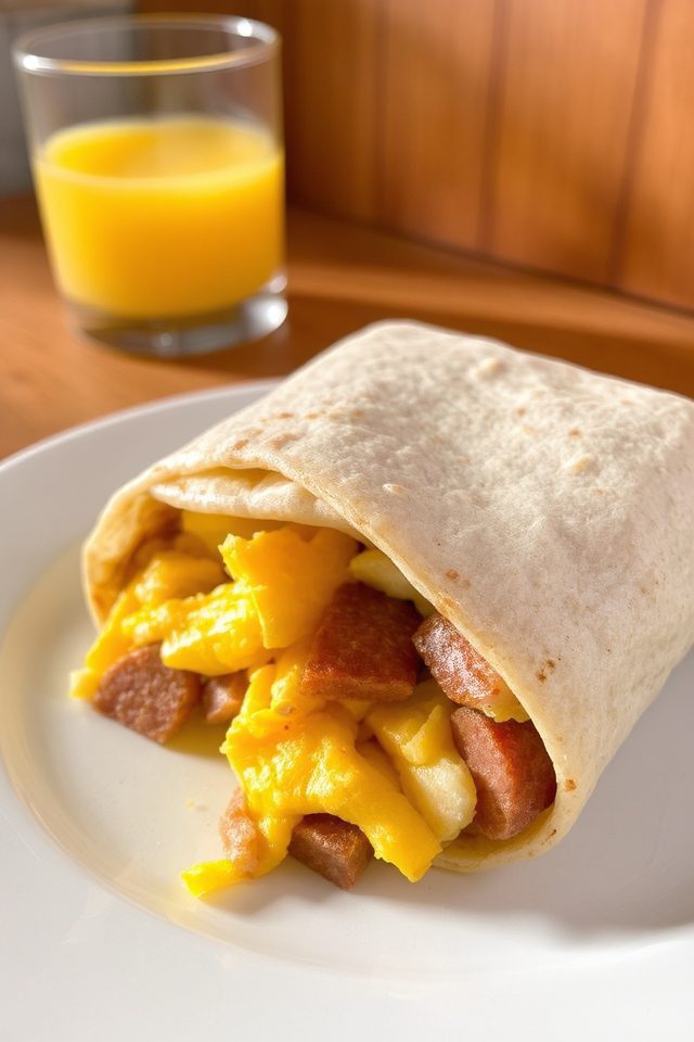 breakfast burrito with eggs