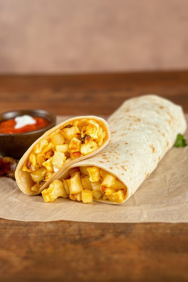 breakfast burritos on the
