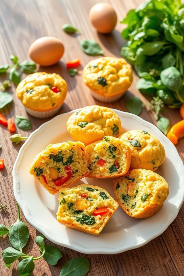breakfast egg vegetable muffins