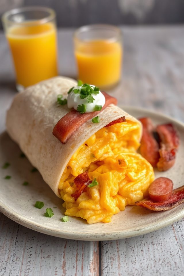 breakfast for dinner burrito