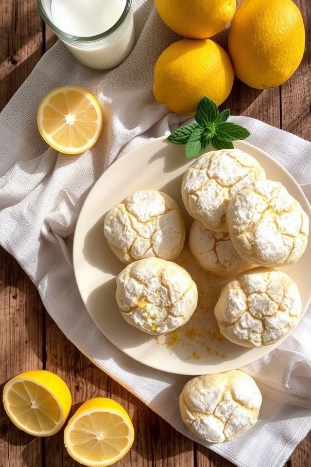 bright tangy crinkled cookies