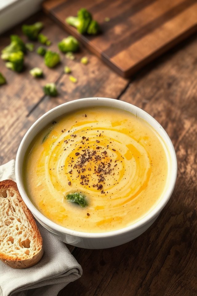 broccoli cheddar creamy soup