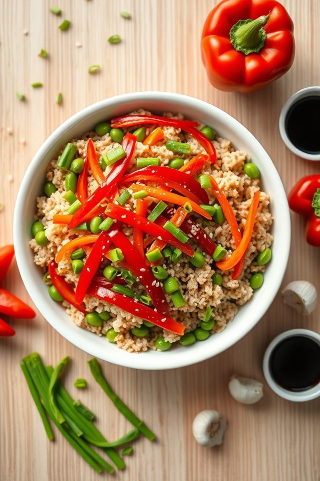 brown rice edamame stir fry