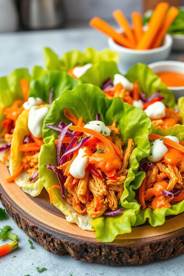 buffalo chicken lettuce wraps