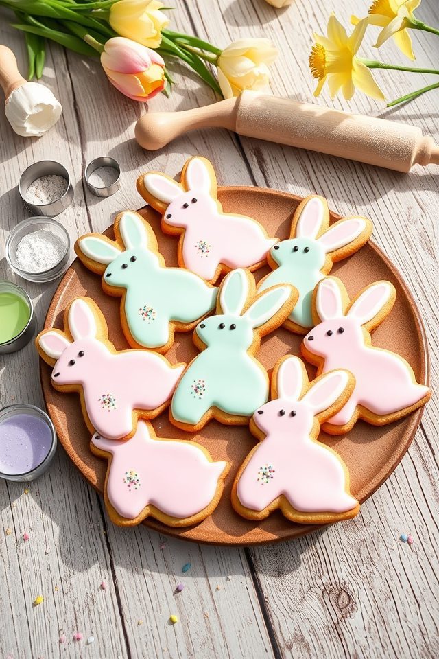bunny shaped sugar cookies