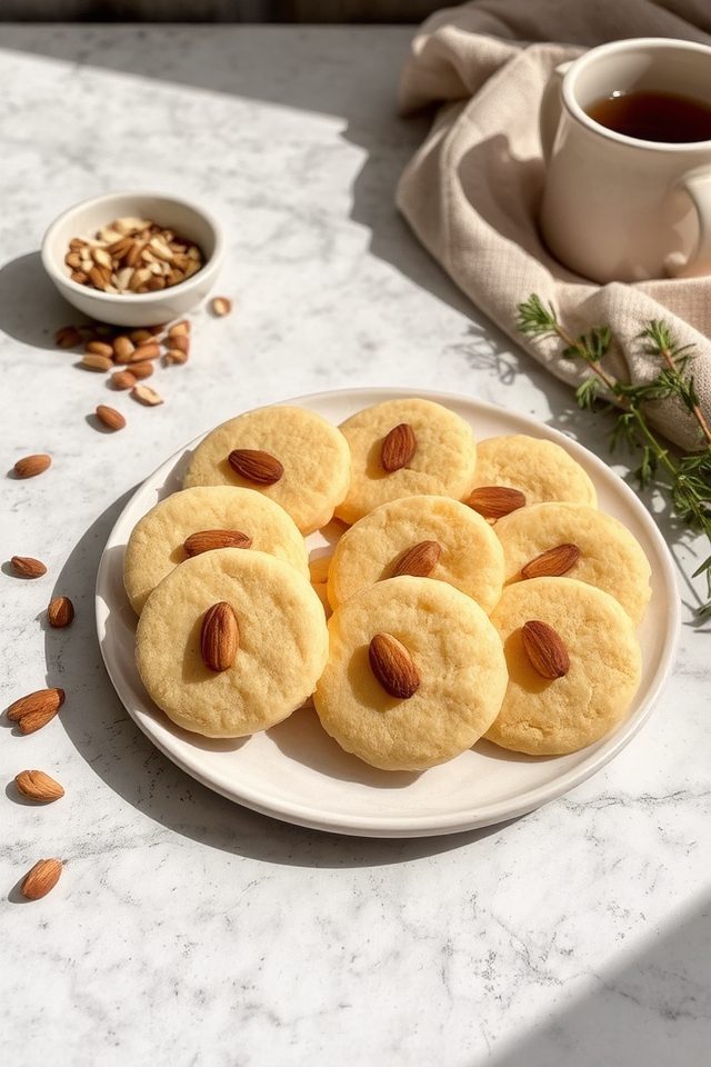 buttery almond shortbread cookies