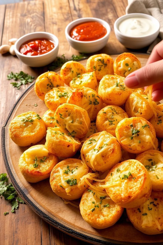 buttery garlicky cheesy bites