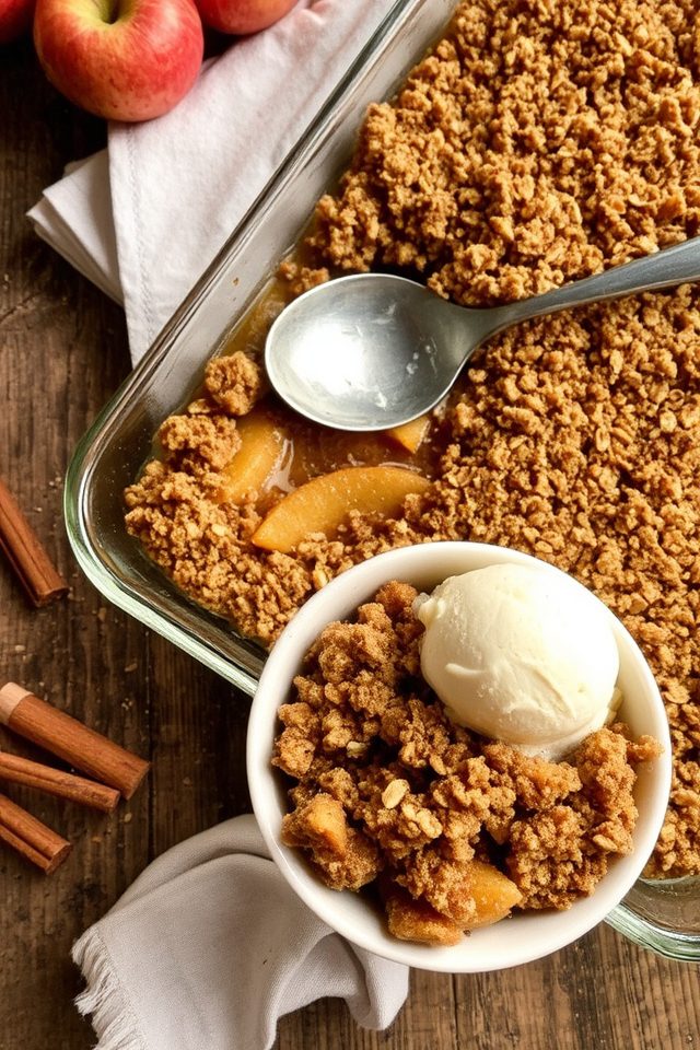 buttery oat apple crisp