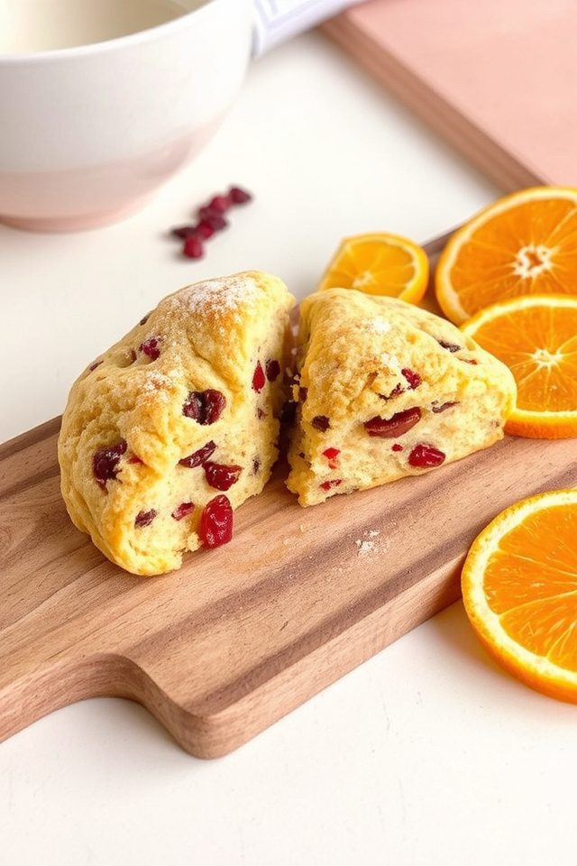 buttery orange cranberry scones
