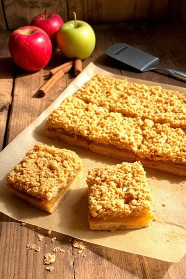 buttery spiced apple crumble