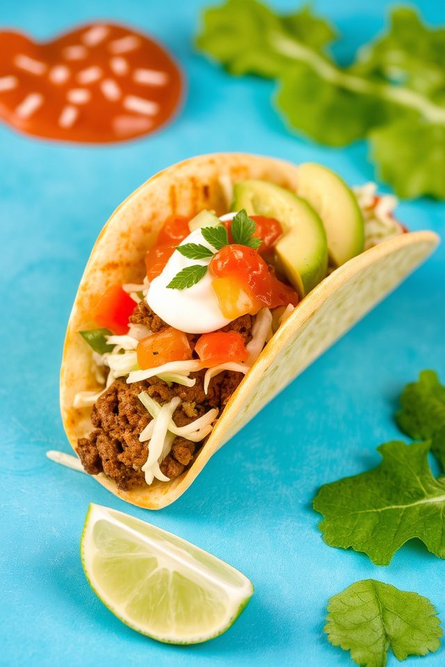 cabbage ground beef tacos